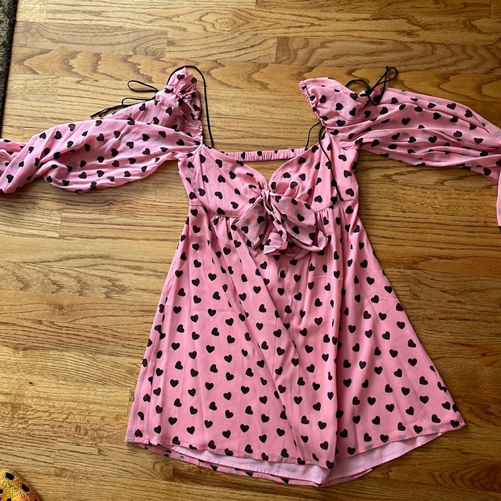 Super sweet pink and black heart print mini from FLL